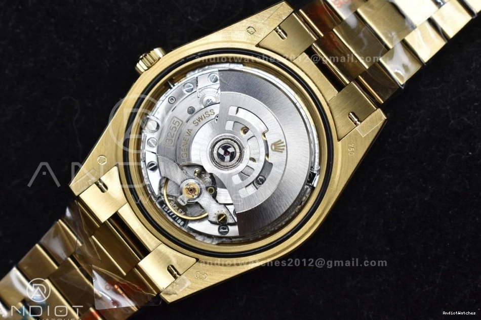 Diamond DayDate GoAnywhere Markers Bracelet Weight President YG Gold Dial A3255 904L Gain 723 V Steel GMF 40 On 0906